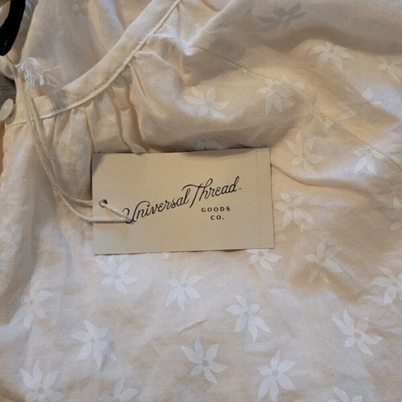 NWT Women's Short Sleeve Button-Front Blouse Relaxed Billowy Euro Summer - Picture 9 of 9